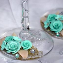 Beautiful Glasses For Wedding Or Decoration, Glasses, Champagne Set, Candle, Birthday Candle Gift - thumbnail 3