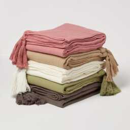 100% Cotton Muslin Throw Blanket Soft Breathable Sofa Bed 127x180cm - thumbnail 1