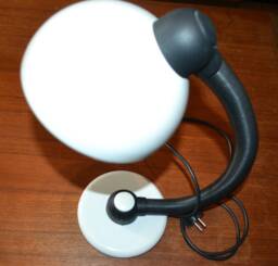 Vintage 1970S Table Lamp, White/Black - thumbnail 1
