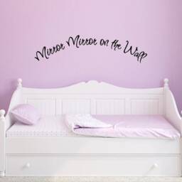 Mirror On The Wall Vinyl Decal Quote Lettering Girls Room Stickers Beauty Vwaq-30650 - thumbnail 1