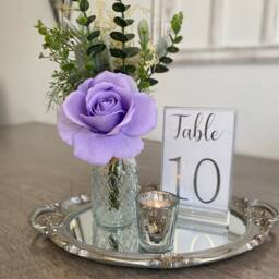 Silver Acrylic Table Frame - Portrait A4, A5, A6 Wedding Numbers, Photo Display - thumbnail 3