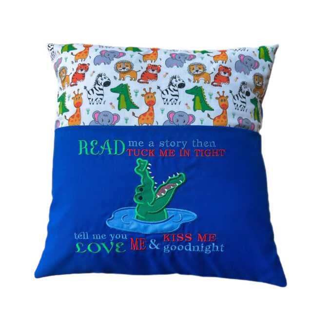 Crocodile Reading Pillow/Book Cushion - image 1