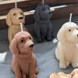 Dog Soy Wax Candle - Puppy Candle, Pet Memorial Gift - thumbnail 3