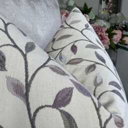 Voyage Cervino Handmade Cushion Cover, Lilac Leaf Design Pillow Decorative Throw Double Sided - Countryside Home Decor - thumbnail 3
