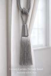 Large Luxury Curtain Tieback Tassel - Elegant Drapery Holdback Rope Window Accessory Sold Individually 6 Colors