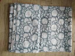 Kantha Quilt, Gray Quilt, Indian Kantha, Queen Size Throw, Decoratives Bedding Bedcover, Bedspread, Block Print - thumbnail 1