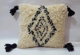 Beni Ourain Pillow Handmade Moroccan Pillows 100% Wool - thumbnail 1