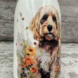 Cockapoo Vase, Tan Cockapoo, Cockapoo Gifts, Decor - thumbnail 3