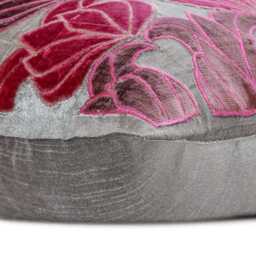 "Designer Lotus, Art Deco Throw Cushion Cover 16""x16" - thumbnail 2