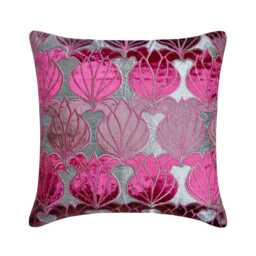 "Designer Lotus, Art Deco Throw Cushion Cover 16""x16"