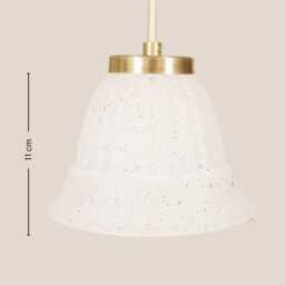 Zinka Vintage Pendant Light Mcm Hanging Handcrafted Glass Lamp Retro Ceiling Fixture Yugoslavia Gold Brass - thumbnail 4