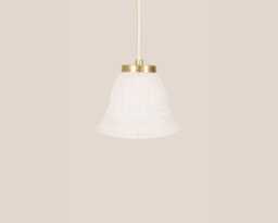 Zinka Vintage Pendant Light Mcm Hanging Handcrafted Glass Lamp Retro Ceiling Fixture Yugoslavia Gold Brass - thumbnail 1
