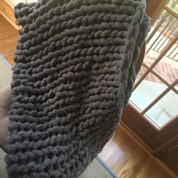 Large Chunky Knit Throw Or Blanket. Baby Loveys 20x30, Personal Size 30x50 Throw 50x65. Sizes Are Approximate & Do Vary - thumbnail 2
