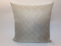 Jacquard Pillow, Modern & Minimalist, Stripes Geometry, Lightgrey/Silver Grey - thumbnail 1