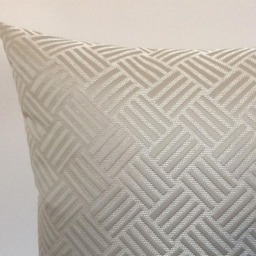 Jacquard Pillow, Modern & Minimalist, Stripes Geometry, Lightgrey/Silver Grey - thumbnail 2