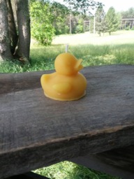 Michigan Beeswax Rubber Ducky Candle - Novelty Baby Shower Favor - thumbnail 1