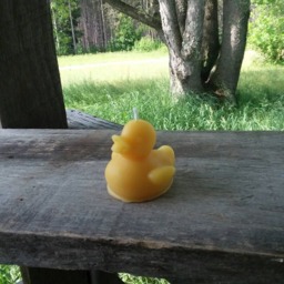 Michigan Beeswax Rubber Ducky Candle - Novelty Baby Shower Favor - thumbnail 2