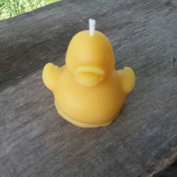 Michigan Beeswax Rubber Ducky Candle - Novelty Baby Shower Favor - thumbnail 3