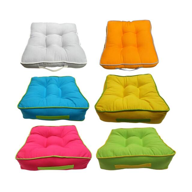 100% Cotton Box Cushion For Garden Seating, Festival Floor - image 1