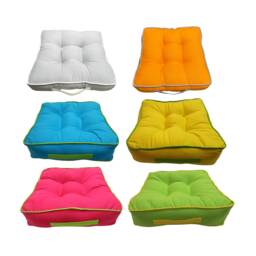 100% Cotton Box Cushion For Garden Seating, Festival Floor