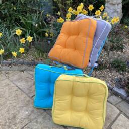 100% Cotton Box Cushion For Garden Seating, Festival Floor - thumbnail 2