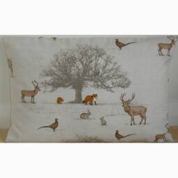 Cushion Cover Deer Stag Fox Owl Rabbit Squirrel Pillow Sham Autumn Tree Wildlife 12x16 12x20 20x26 Bolster Case Slip Pillowcase