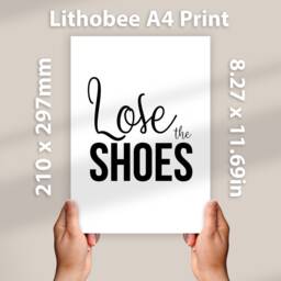 Lose The Shoes Typography Wall Art Print Modern Entryway Decor Funny Hallway Sign Framed Unframed A3 A4 Gift For Home Or Office - thumbnail 2