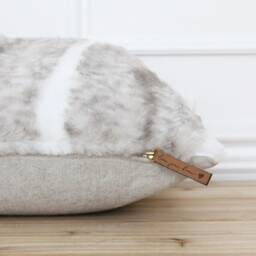 Faux Fur Pillow Cover Textured Pillows Farmhouse Modern Neutral Throw Rustic - Gavin - thumbnail 2