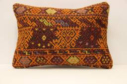 Throw Lumbar Kilim Pillow 14x20 in - 35x50 cm Boho Pillowcover Kilim Cushion Cover Tribal Pillow 4Bef-476