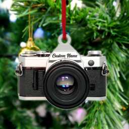 Personalized Camera Christmas Ornament, Ornament Lover, Golf Cart Family Tree Decor, Flat Keychain - thumbnail 2
