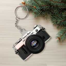 Personalized Camera Christmas Ornament, Ornament Lover, Golf Cart Family Tree Decor, Flat Keychain - thumbnail 4