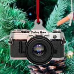 Personalized Camera Christmas Ornament, Ornament Lover, Golf Cart Family Tree Decor, Flat Keychain - thumbnail 3