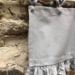 Gray Valance Modern Farmhouse Ruffled Curtains Cottage Tab Top Valances Simple French Country Window Treatment Custom Size Kitchen Curtain - thumbnail 3