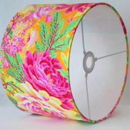 Handmade Yellow Floral Burst Lampshade Kaffe Fassett Fabric - thumbnail 2