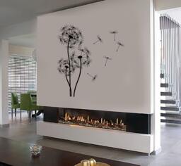 Wall Vinyl Decal Dandelions Bouquet Of Flowers Blowing Seeds Puffball Flower Ornament Modern Home Decor - #1126Di - thumbnail 1