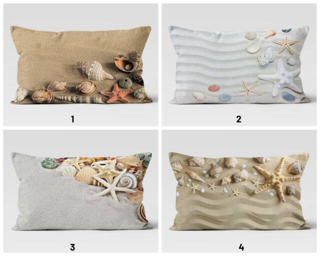 Nautical Sea Cushion Cover/Beach House Pillow Top/Marina Rectangular Boudoir Case/Beach Coastal Home Decor/Decorative Yacht - image 1