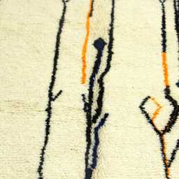 Handwoven Berber Rug - Moroccan Woolen Carpet, Azilal Style - thumbnail 4