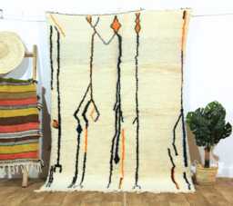 Handwoven Berber Rug - Moroccan Woolen Carpet, Azilal Style