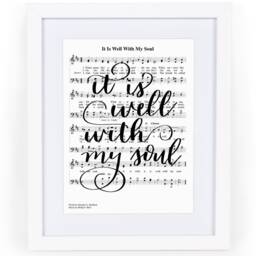 Hymn Wall Art With It Is Well With My Soul Sheet Music - thumbnail 2