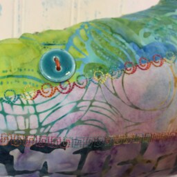 "Fish Throw Pillow ~ Redfish Batik #rf022 Is A Large 25.5""x 10" - thumbnail 3