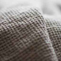 Heavy Weight Linen Blanket - Wide Waffle 100% Bedspread Natural Undyed Fabric Bed Cover 650G/M2 - thumbnail 3