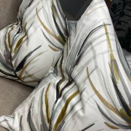 Scatter Cushion Cover, Leaf Design Pillow Alvaro Fabric By Harlequin Palm Trees 100% Satin Cotton Handmade in UK Double Sided - thumbnail 3