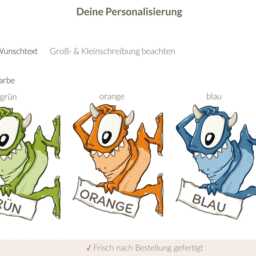 Monster Door Sign Wall Decal, Customizable With Name - Children's Room Nameplate Creature For Boys Hand-Drawn, Made in Germany - thumbnail 3