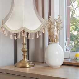 Traditional Oyster Cream Lampshade Handmade For Table & Floor Standard Lamps Shades, Wall Light Fixtures, Ceiling Pendants - thumbnail 3