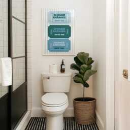 Shower Karaoke Ticket Print Funny Bathroom Satin Poster - thumbnail 3