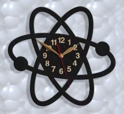 Wall Clock Atom 12-18Inch Lab Life, Science, Scientist Gift Large, Natural History Classroom Decor - thumbnail 3