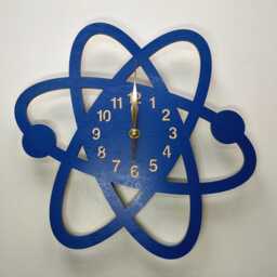 Wall Clock Atom 12-18Inch Lab Life, Science, Scientist Gift Large, Natural History Classroom Decor - thumbnail 4