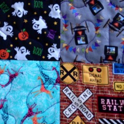 "Personalized I Spy Pieced Throw Quilt, ~40"" X 51" - thumbnail 4