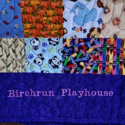"Personalized I Spy Pieced Throw Quilt, ~40"" X 51" - thumbnail 3