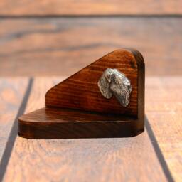 Black Russian Terrier - Wooden Candlestick With Dog, Souvenir, Decoration, Limited Edition, Collection - thumbnail 2
